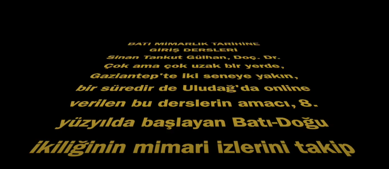 Batı Mimarlık Tarihi Dersleri